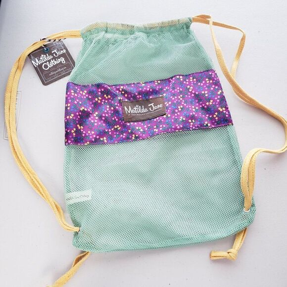 NEW Matilda Jane Toes In The Sand flip Flop Sandals Size 7 Purple Tulip W/ Bag - Picture 6 of 6